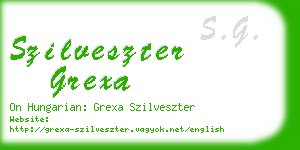 szilveszter grexa business card